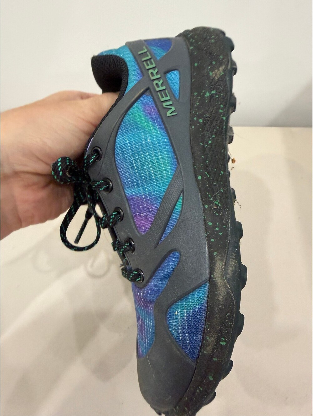 Merrell Trail Running Shoes in Blue and Black, Kids 1 - Picture 6 of 10